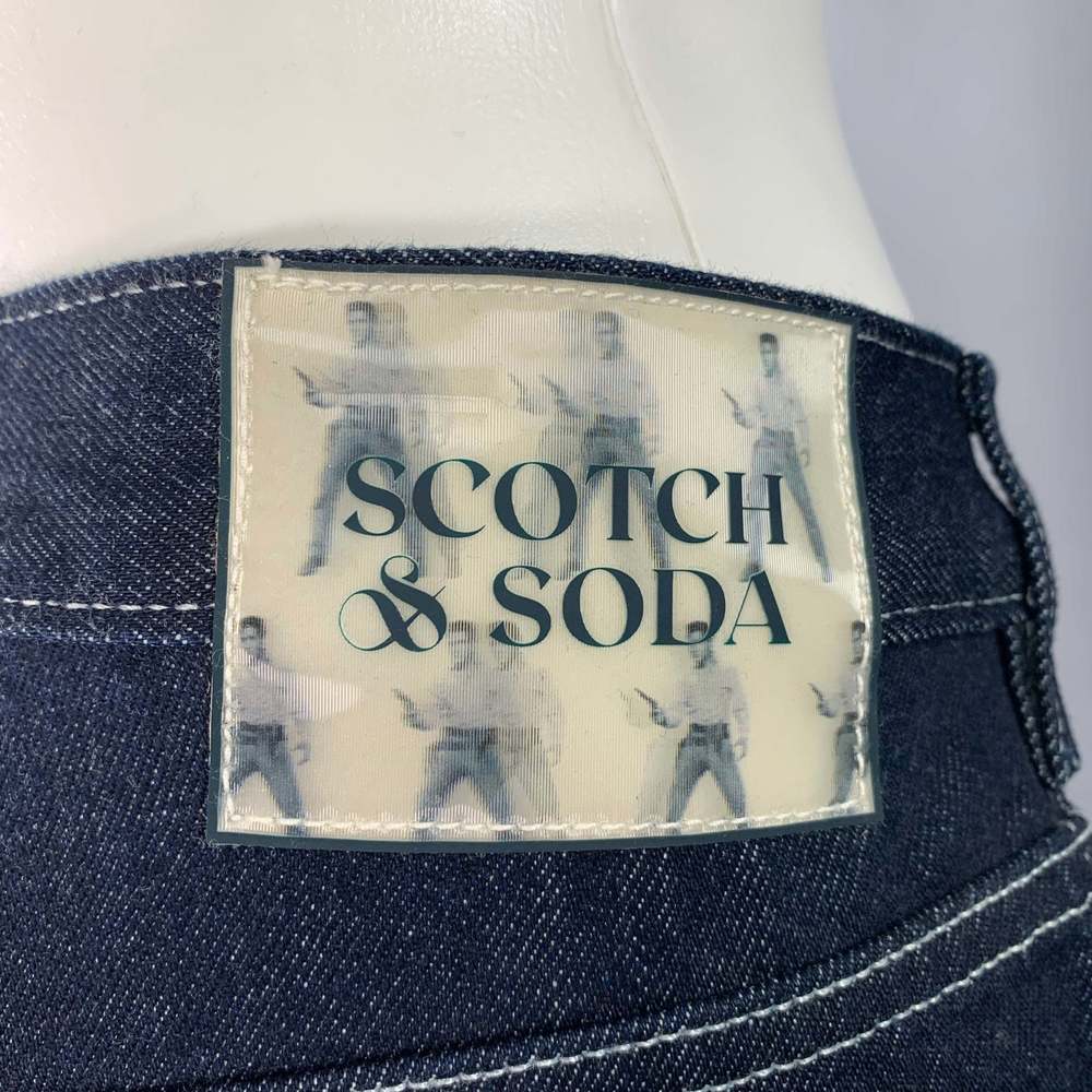 SCOTCH AND SODA The Vert Blue Indigo Contrast Stitch Organic Cotton Jeans - Picture 4 of 10